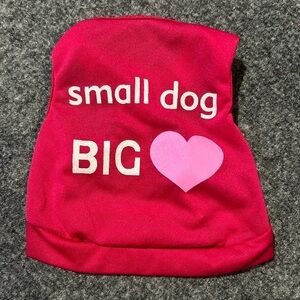 “Small Dog Big ❤️” XXS size dog shirt